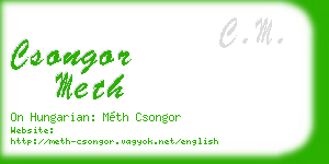 csongor meth business card